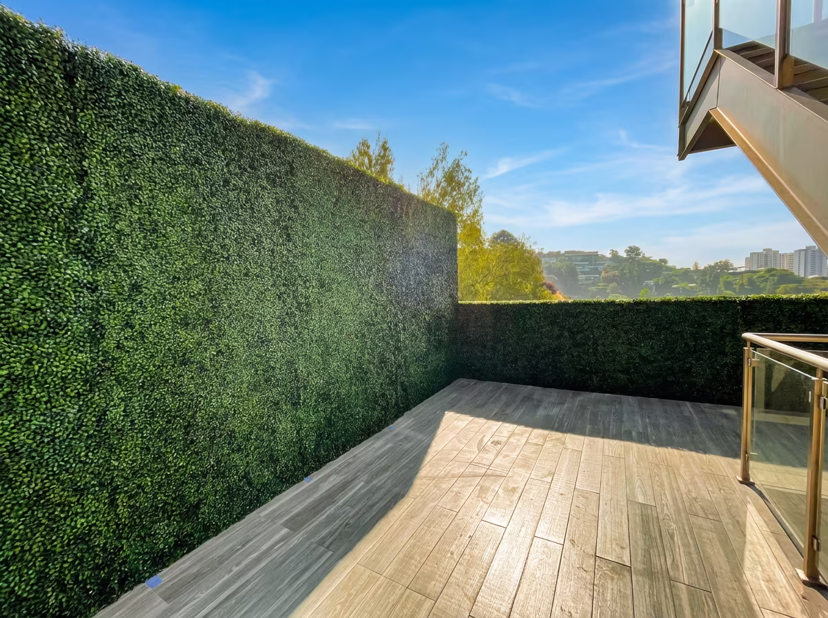 Brentwood hedge privacy installation detail